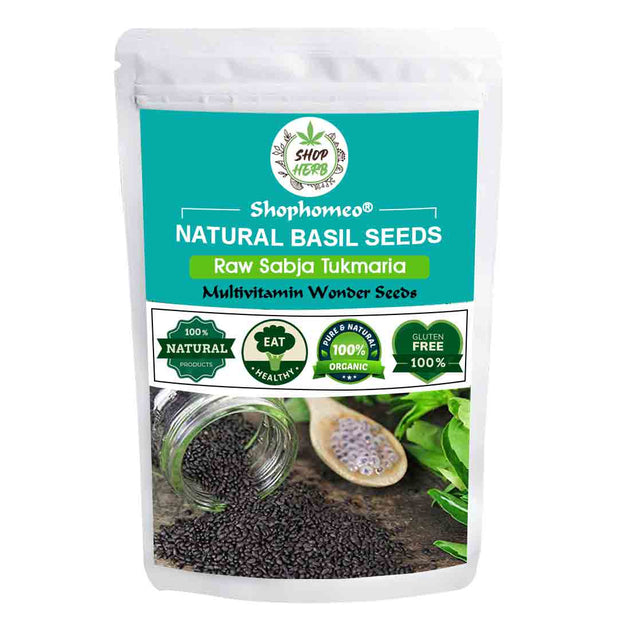 Raw Basil Seeds 200 gm Pharma Grade Eating Sabja Seeds