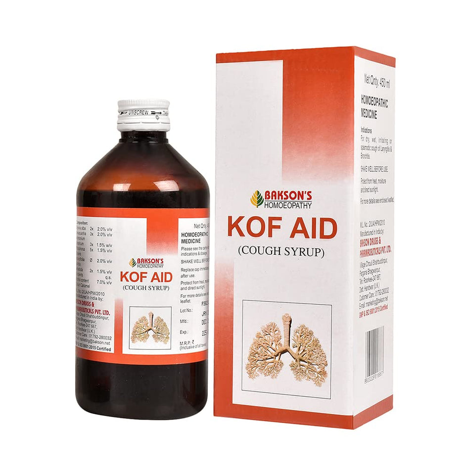 Bakson's Homoeopathy Kof Aid Cough Syrup - 450ml