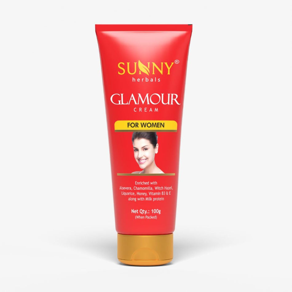 Sunny Herbals Glamour Cream for Smooth & Supple Skin | For Women - 100g