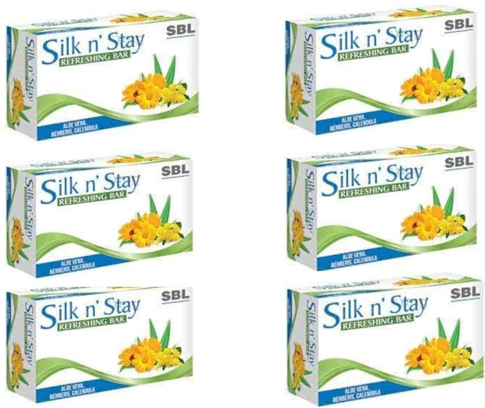 SBL Silk n' Stay Refreshing Soap with Aloevera, Berberis, Calendula - 75g Pack of 2