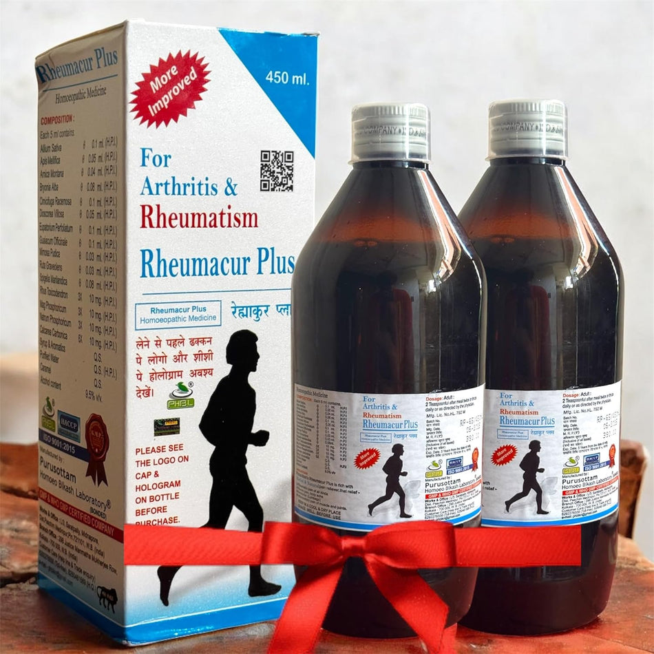 Purusottam Homeo Rheumacure Plus SF - Homeopathic Medicine (450ml) Pack of 2