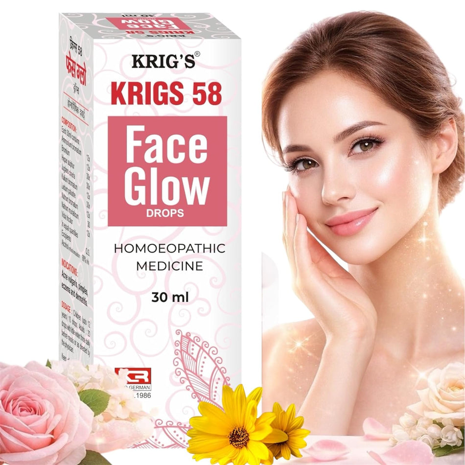 KRIG'S 58 Face Glow Drops Homeopathic Medicine 30ml