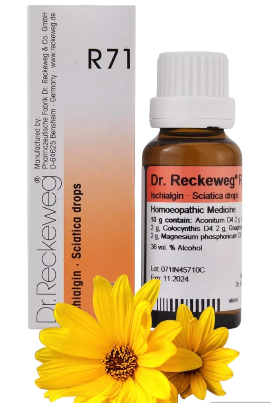Dr Reckeweg R71 Sciatica Drops Homeopathy (22ml) Pack of 2