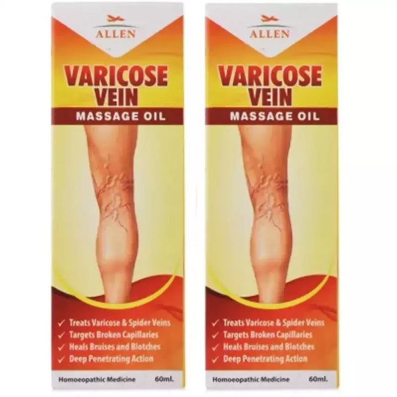 Allen Varicose Vein Massage Oil (60ml, Pack of 2)