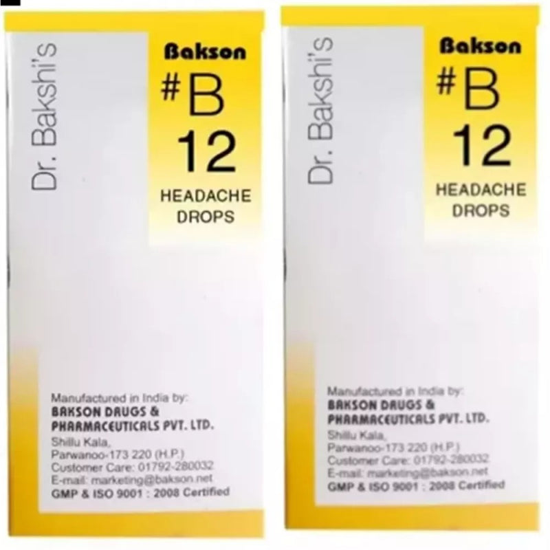 Bakson B12 Headache Drops (30ml, Pack of 2)