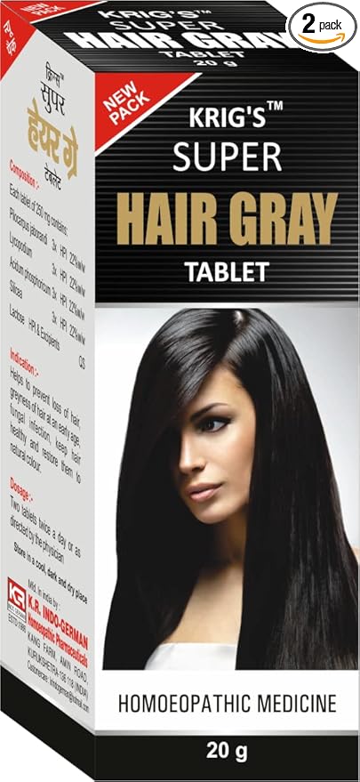 KRIG'S Super Hair Gray Tablet-20 gm Pack Of 2