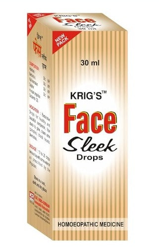Krigs Face Sleek Drops – Homeopathic Formula for Clear, Radiant Skin