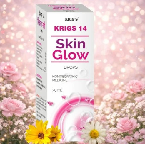 Krigs 14 Skin Glow Drops – Natural Homeopathic Remedy for Eczema, Pimples & Skin Rashes