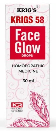 Krigs 58 Face Glow Drops – Homeopathic Remedy for Acne, Pimples & Healthy Glowing Skin