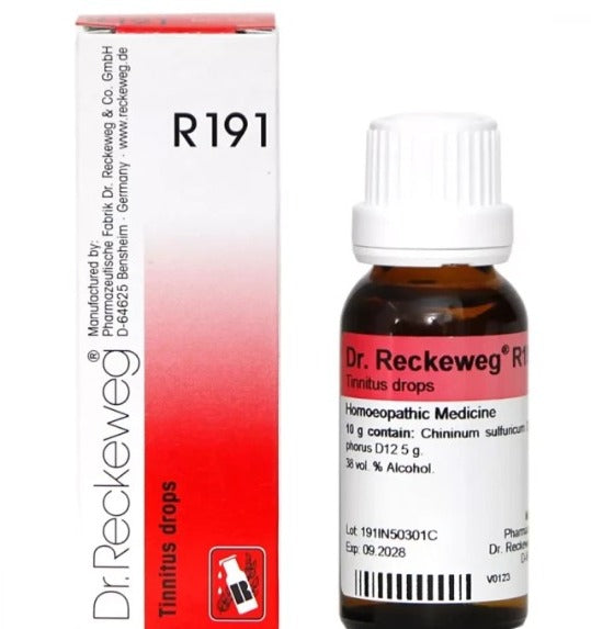 Dr. Reckeweg R 191 Tinnitus Drops – Relief from Ringing, Buzzing & Ear Noise