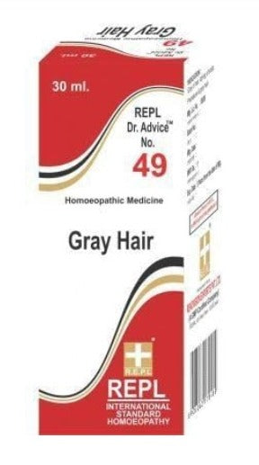 REPL Dr. Advice No.49 Gray Hair Drops – Homeopathic Support for Premature Greying and Hair Strength