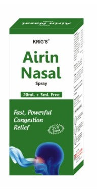 Krigs Airin Nasal Spray for Nasal Congestion, Sinus Relief & Easy Breathing