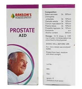 Bakson Prostate Aid Drops – Natural Homeopathic Remedy for Prostate Health & Urinary Issues