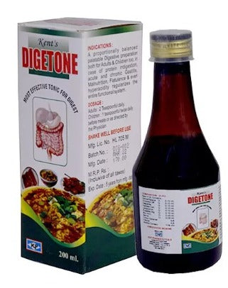 Kent Digetone Syrup 200ML – Natural Digestive Tonic for Adults & Children