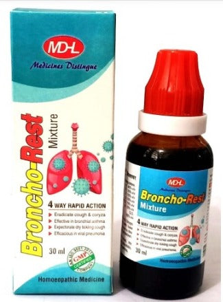 MDHL Broncho-Rest Mixture – Homeopathic Relief for Cough, Sore Throat & Bronchitis