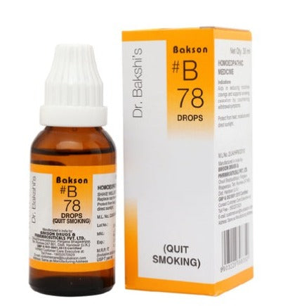 Bakson B78 Quit Smoking Drops – Natural Homeopathic Aid for Smoking Cessation