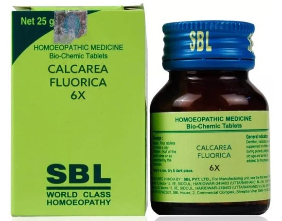 SBL Calcarea Fluorica 6X - 25g Biochemic Tablet