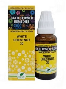 New Life Bach Flower White Chestnut 30 – Mental Calmness, Overthinking Relief & Better Focu