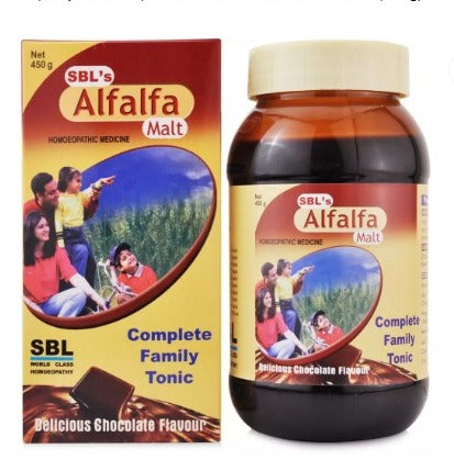 SBL Alfalfa Malt - 450g  Energy Stimulant Delicious Chocolate