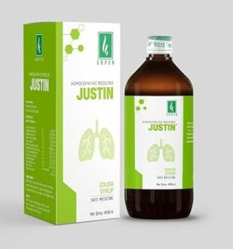 Adven Justin Cough Syrup for Dry & Productive Cough Relief (450 ml)