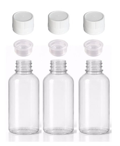 200 ml Plastic Bottle with White Screw Cap & Inner Seal - leak-proof