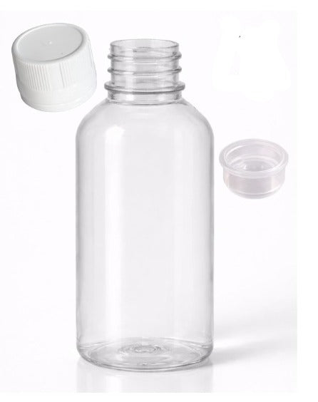 100 ml Plastic Bottle with White Screw Cap & Inner Seal - leak-proof - Pack of 3
