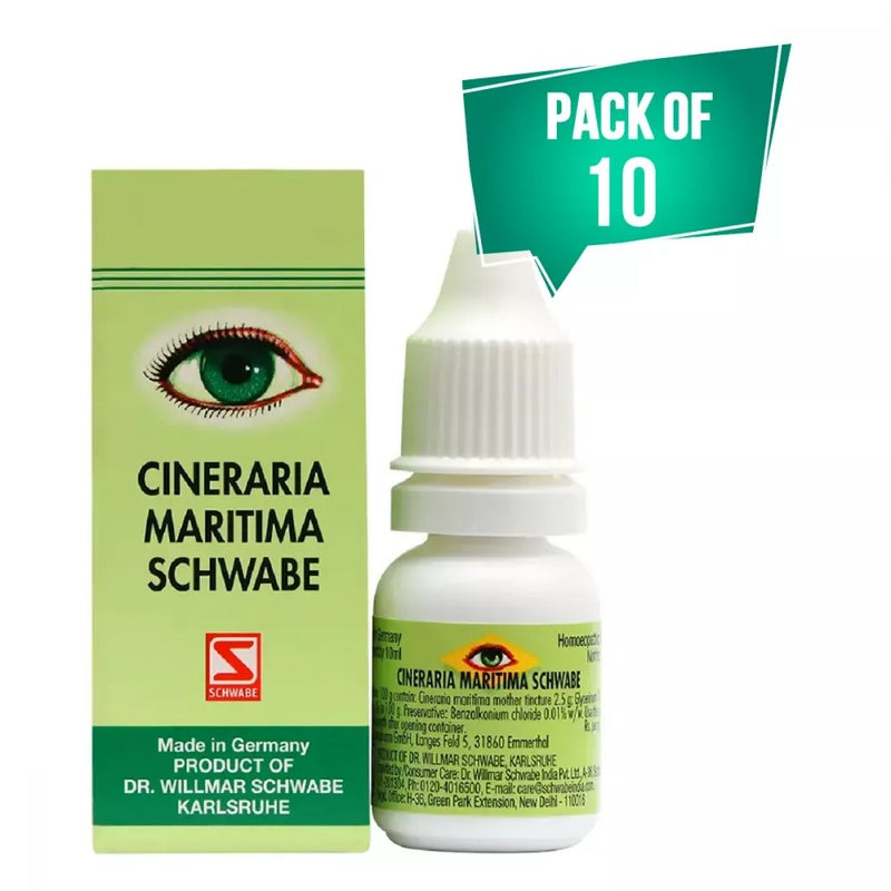 Willmar Schwabe Germany Cineraria Maritima Eye Drops (Alcohol Free) (10ml, Pack of 10)