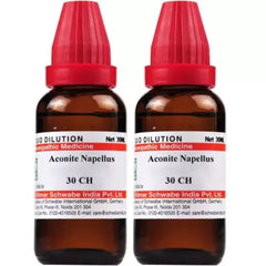 Willmar Schwabe India Aconite Napellus 30 CH (30ml, Pack of 2)