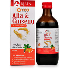 B Jain Omeo Alfa & Ginseng Syrup (Sugar Free) (500ml)