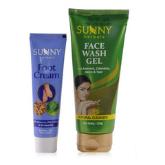 Bakson Sunny Face Wash with Aloe Vera, Calendula, Neem and Tulsi With Free Bakson Sunny Foot Cream( 30g) (110g)