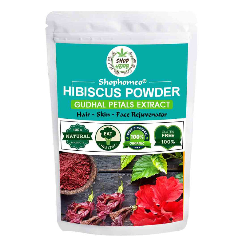 Herbs Hibiscus Powder for Hair pack, Hair oil, Face pack and Hibiscus Tea (200 g)