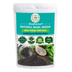 Raw Basil Seeds - 200 gm | Sabja Tukmaria Seeds | Non-GMO Sabja Seeds | Rich in Omega 3 and Fibre