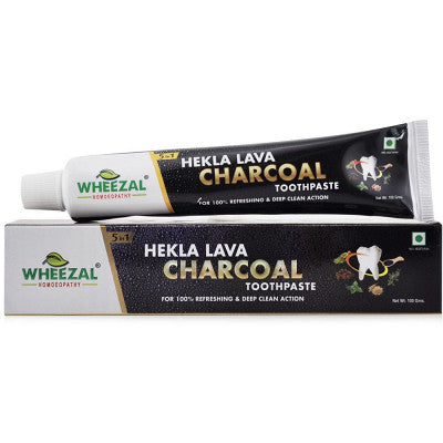 Wheezal Hekla Lava Charcoal Toothpaste (100g)